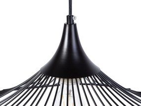 Čierna závesná lampa GIONA Beliani