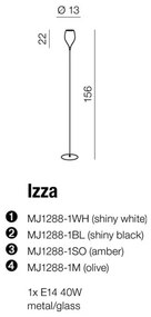 Moderné svietidlo AZZARDO IZZA floor black AZ1076