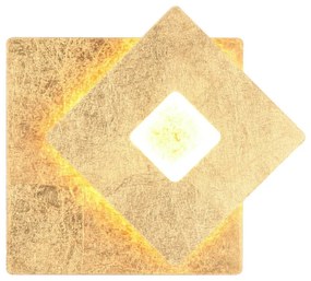 LED nástenné svietidlo v zlatej farbe Leano – Trio