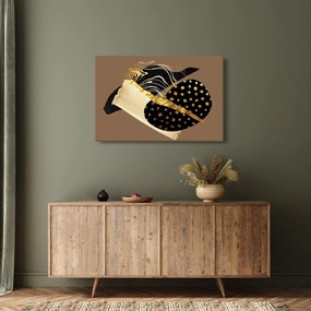Obraz - Abstrakcia golden brown N⁰1 (90x60 cm)