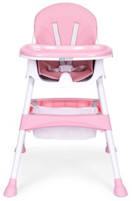 Detská stolička na kŕmenie, ružová, ECOTOYS