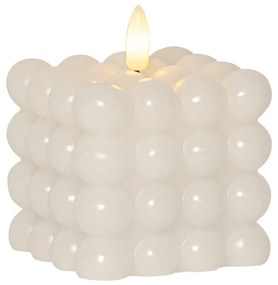 Biela vosková LED sviečka Star Trading Flamme Dot, výška 9,5 cm