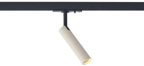 Moderný reflektor béžový s čiernou farbou pre koľajnicový systém 1-fázový - Iconic Ivy