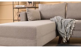 Rohová sedacia súprava KORFU do tvaru L, krémová, ľavé prevedenie