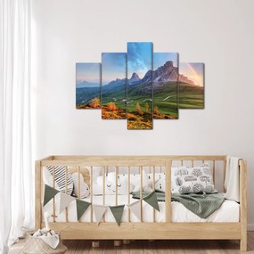 Obraz dúhy nad skaliskami (150x105 cm)
