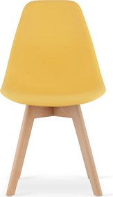AKCIA Horčicová stolička KITO s bukovými nohami II. akosť