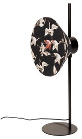 Čierna stolová lampa s textilným tienidlom (výška 71 cm) Jaylee – White Label