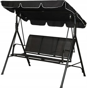 Veľká čierna hojdačka so strieškou