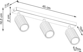 Taupe kovové bodové svietidlo 6,5x45 cm Gleam – Sollux