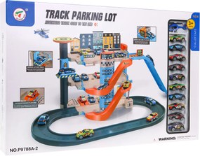 Ramiz 4-poschodové parkovisko s výťahom pre deti 3+ Autá vrtuľník + šmykľavka