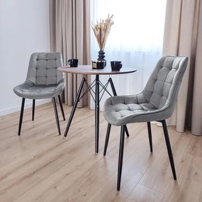 Jedálenská stolička NORMAN zamatová, grafitová