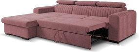 Rohová sedačka Sansa, staroružová látka, ľavý roh