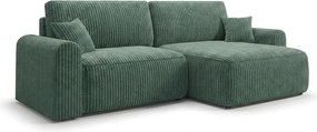 Rozkladacia obojstranná sedacia súprava do L NORDEN TILIA 250x140 cm, zelená