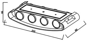 Top Light - LED Vonkajšie nástenné svietidlo LED/8W/230V IP44 4000K biela