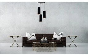 Luster na lanku AVALO 3xE27/60W/230V pr. 35 cm čierna