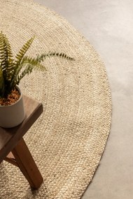 Hanse Home, Kusový koberec Jute Braided 106007 Ivory kruh, 100x100 (priemer) kruh, béžová, chodba / predsieň