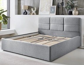 Posteľ Domango 180x200 cm, svetlo šedá látka