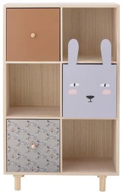 Detská knižnica z masívu paulownie v prírodnej farbe 55x89,5 cm Calle – Bloomingville Mini