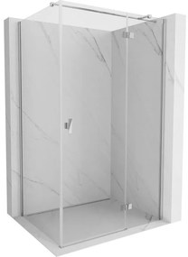 Mexen, Mexen Mist H T sklopný sprchový kút pravý 90 x 95 cm, priehľadný, chróm - 8A5T-090-095-01-00-P