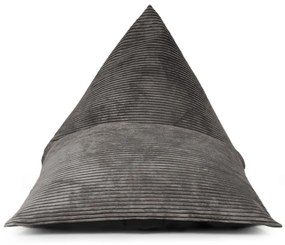 Tmavosivý menčestrový detský sedací vak Razzy – SLOWDOWN