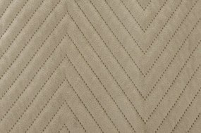 Béžový zamatový prehoz na posteľ ARROW VELVET Rozmer: 200 x 220 cm