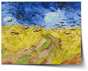 Sablio Plagát Pšeničné pole s vranami - Vincent van Gogh - 60x40 cm