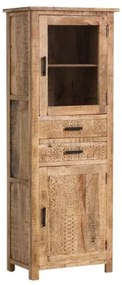 furniture-nabytek.cz - Masívna vitrína Mumbai z mangového dreva, lakovaná, hnedá