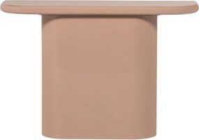 Svetloružový lesklý konzolový stolík 30x120 cm Nocta – WOOOD