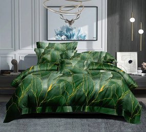Dekorstudio Posteľné obliečky PEB-844 v zelenej farbe Rozmer posteľných obliečok: Šírka x Dĺžka: 140x200cm + 1ks 70x80 cm