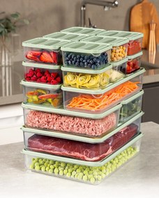 Súprava 18 ks dóz na potraviny ILLIE zelená