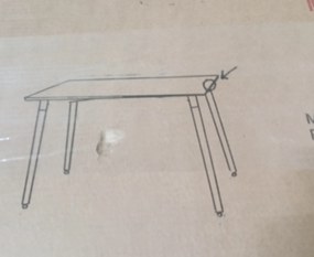 AKCIA Biely jedálenský stôl BERGEN 120x80 cm II. akosť