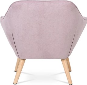 Relaxační křeslo ASPO — masiv, látka, růžová