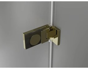 Mexen Lunar-F, skladací sprchový kút ľavý 100 x 80 cm, 8mm číre sklo, zlatý profil, 836-100-080-50-00-L