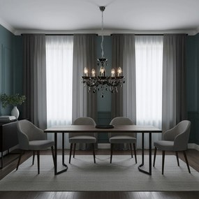 Toolight Toolight, stropné svietidlo 5xE14, EBT002-5CP, čierna, OSW-01251