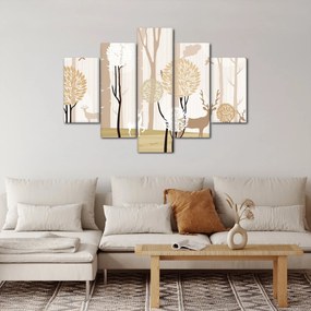 Obraz - Ilustrovaný les (150x105 cm)