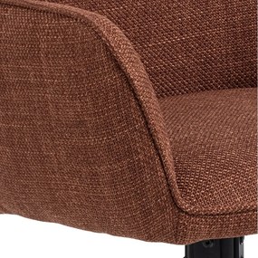 Čalúnené jedálenské kreslá v súprave s podrúčkami 2 ks v tehlovej farbe Glenda – Actona