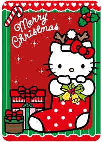 Vianočná flísová deka Hello Kitty - 100 x 140 cm