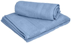 1x osuška CLARYSSE ELEGANCE 70x140 cm + 1x uterák CLARYSSE 60x110 cm 100% bavlna, modrá