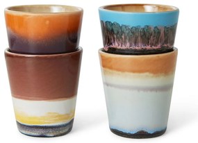 Set 4ks retro hrnček na Ristretto 70s Solar - Ø 5,8 * 6,2 cm / 80 ml