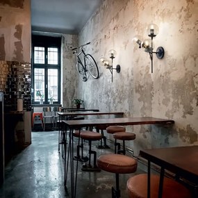 Ideal Lux - Nástenná lampa KEPLER 3xE27/42W/230V čierna/dymová