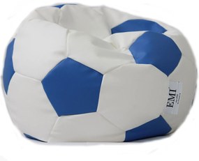 Sedací vak futbalová lopta malá bielomodrý EMI