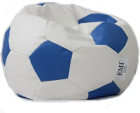 Sedací vak futbalová lopta malá bielomodrý EMI