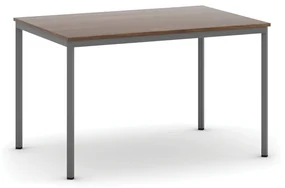 Jedálenský stôl, 1200 x 800 mm, tmavo sivá podnož, orech