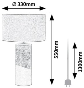 Rabalux 74219 - Stolná lampa YELDA 1xE27/40W/230V