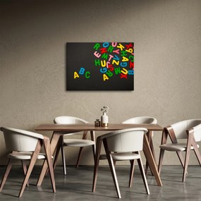 Obraz - farebné písmenká (70x50 cm)
