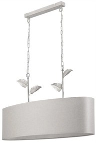 Luster na reťazi NOEMI 2xE27/60W/230V strieborná