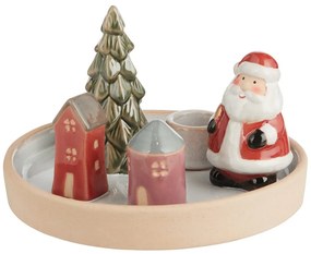 WINTER VILLAGE Svietnik 15 cm - béžová