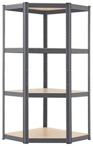 InternetovaZahrada Rohový regál - 160x75x40-75 cm - šedý