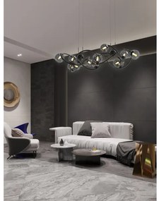 Wofi 7014-1405 - LED Luster na lanku NANCY 14xG9/3,5W/230V čierna/chróm