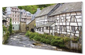 Obraz na akrylátovom skle Germany staré budovy river 100x50 cm